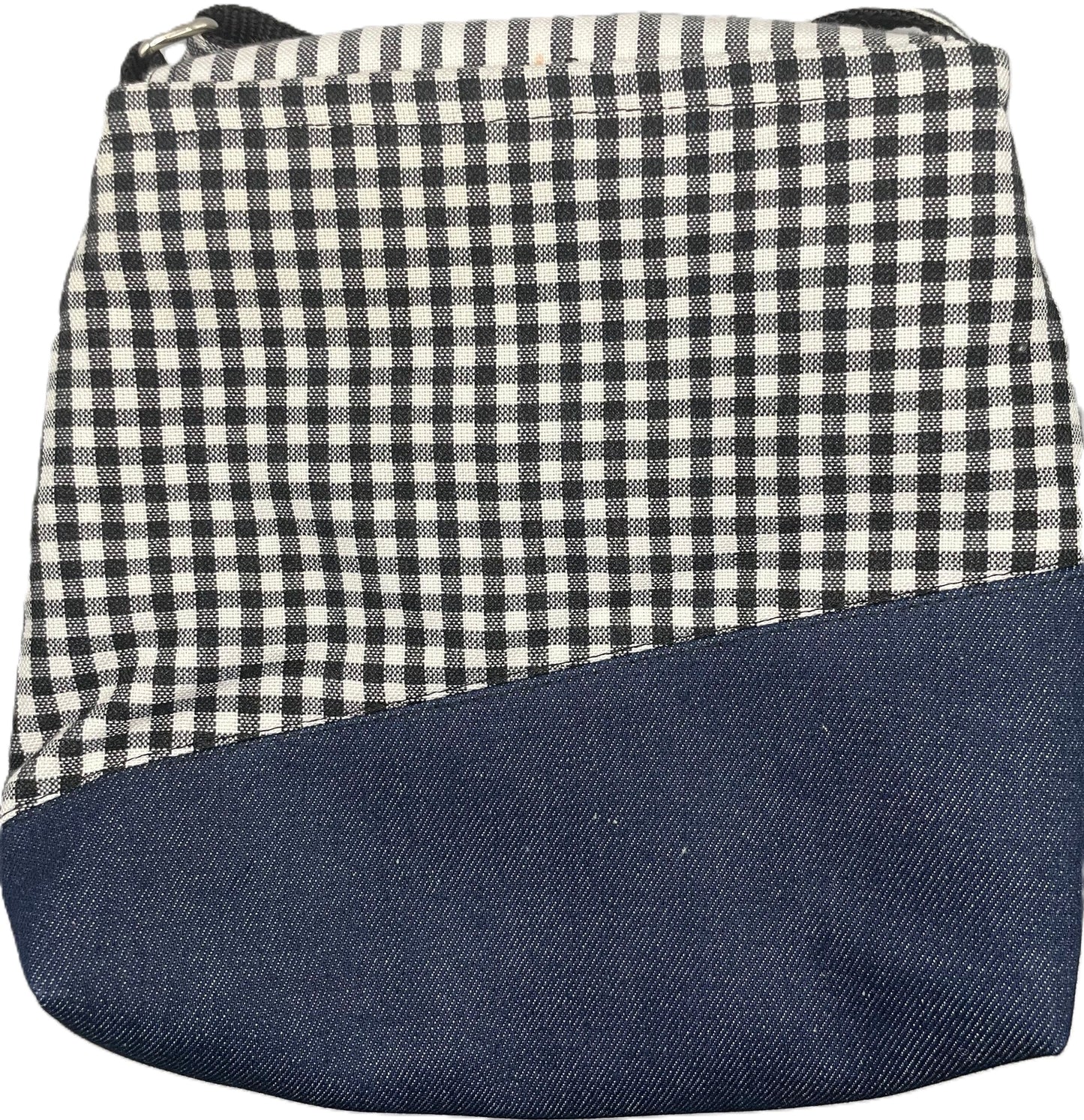 Blue Denim & Black - Small Shoulder Bag