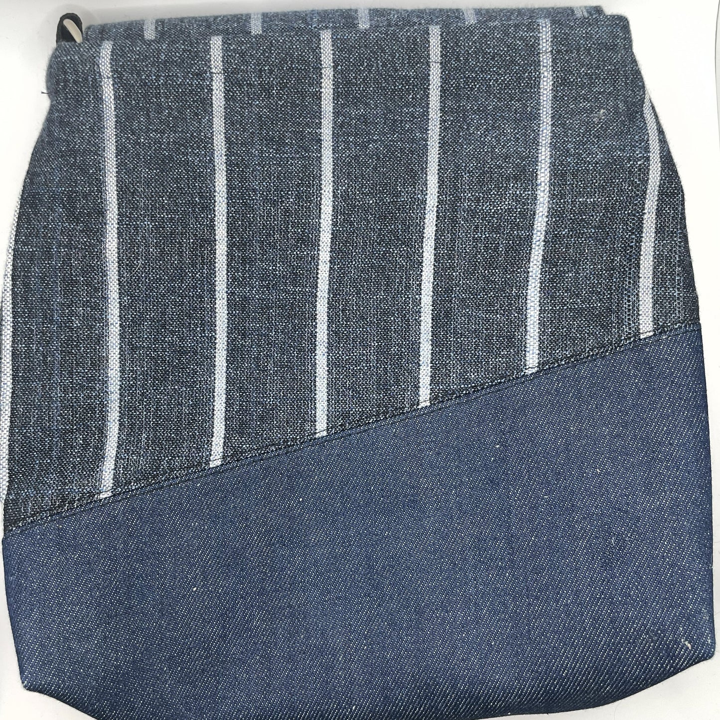 Blue Denim Stripes - Small Shoulder Bag