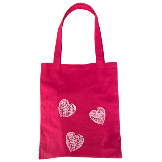 Heartfelt Red Tote | Lined with Pockets